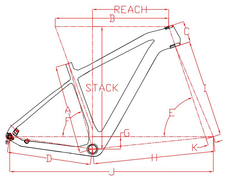 Full Carbon Hardtail Frameset