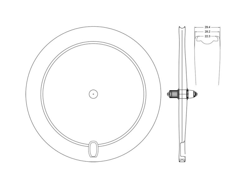 Carbon Fiber Disc Brake TT Bike Wheels