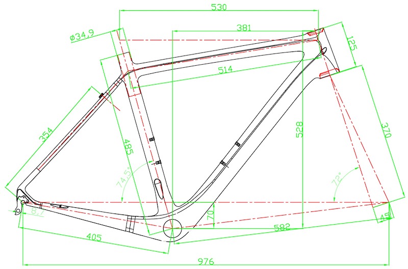 Direct Mount Rim Brake Bicycle Frames