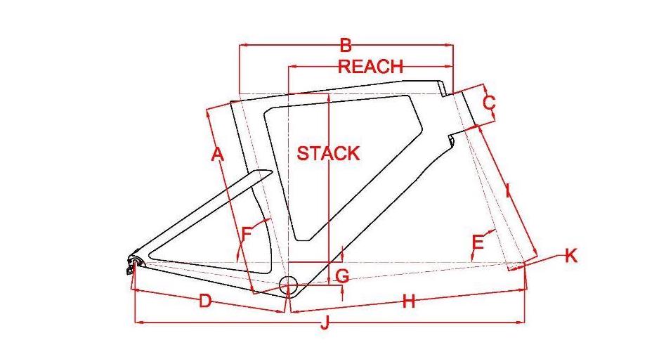 TT Carbon Frameset geometry