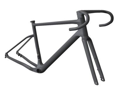 TDC-GR55 2023 Disc Brake Carbon Gravel Bike Frameset with Integrated Handlebar